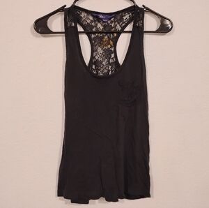 Miley Cyrus Max Azria Black Racer Back Tank Top